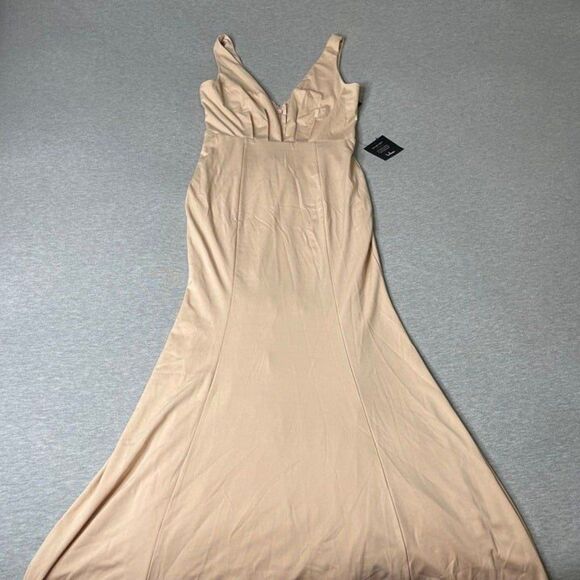 Lulus Women's Adelina Blush Sleeveless Mermaid Maxi Dress - Picture 11 of 15